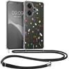 kwmobile Custodia Compatibile con Xiaomi Redmi 13 Cover - Back Case in Silicone TPU - Protezione Smartphone con Cordino - multicolore/trasparente