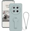 Wousunly Compatibile con Cover Honor Magic 7 Lite Silicone con Cordino Antiurto, Custodia Honor Magic 7 Lite Sottile con Supporto Protezione Case (Blu)