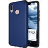 doupi Ultra Armor Custodia per Huawei P20 Lite, Anti Scivolo Design Protzione Posteriore Bumper Cover, Blu