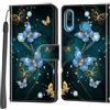 Haninsuze Cover per Huawei P30 Lite, Portafoglio PU Pelle, farfalla | Interno TPU Antiurto, Anti-Graffio, Fessura per Schede, Supporto Stand, Design Libro, Flip