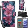 PHINIENLAND Cover per Xiaomi Redmi Note 14 Pro 4G/5G /Note 14 Pro+ 5G Case PU Pelle Custodia [Kickstand] [Chiusura magnetica] [Slot per Schede], Portafoglio Flip Custodia per Xiaomi Poco X7,Crisantemo,Fiori