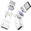 TiMOVO Adattatore Magnet USB C, 2 PZ, Ricarica PD 240W, Blanco