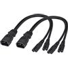 AAOTOKK(2-Pezzi) IEC320 C14 a Doppio Splitter C7 Y Adattatore di Alimentazione CA,10A 125V IEC 3Poli Maschio a 2x2 poli Femmina Figura 8 spina,per LED TV e altri Convertitori(0.3m/1Pied)(C14 a 2xC7)