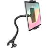 Dosvsi Collo Oca Supporto per Tablet Cyclette, Dosvsi Porta Tablet Tapis Roulant, Regolabile 360° Supporto Bici Manubrio per iPad Pro 12.9 Air Mini, iPad 10.9, Galaxy Tab S A, 4~13 Tablet & Telefono