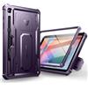 Dexnor Compatibile con Samsung Galaxy Tab S6 Lite Cover [Protezione dello schermo integrata e supporto], Custodia protettiva antiurto durevole di grado militare case - Phantom Purple