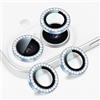 DiyGody Protezione per fotocamera compatibile con iPhone 17, con brillantini 9H, in vetro temperato HD, antigraffio, copertura completa per obiettivo della fotocamera per iPhone 17/16/16 Plus, colore