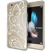 NALIA Custodia compatibile con Huawei P10 Lite, Cover Silicone Trasparente Sottile Case Gomma Morbido Cellulare Ultra-Slim Protettiva Telefono Bumper Guscio, Designs:Artificial Flowers
