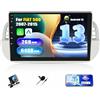 SIXWIN 2+64G Android 13 Autoradio con CarPlay/Android Aut/Mirror link per FIAT 500 2007-2015, 9 Pollici Schermo Navigatore con WiFi GPS Bluetooth RDS FM EQ USBControllo del Volante+Telecamera