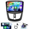 VECHTEL 8 CORE 4G+64G Autoradio Android 13 per Peugeot 207 2006-2015, 9 1280 * 720P HD IPS Touchscreen Stereo Auto co DSP Carplay Android Auto GPS Wi-Fi Bluetooth Radio FM RDS Retrocamera