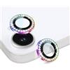 DiyGody 2 pellicole protettive per obiettivo della fotocamera, compatibili con iPhone 17e/16e, con strass glitterati 9H HD, in vetro temperato trasparente, antigraffio, copertura protettiva per