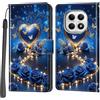 PHINIENLAND Cover per Xiaomi Redmi Note 15 4G/5G custodia portafoglio Cuore | 3 scomparti carte, 1 tasca banconote, Chiusura magnetica, Supporto, Pelle PU flip cover per Redmi Note 15 4G/5G