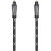 Hama 205140 - Cavo audio in fibra ottica, spina ODT (Toslink) 3 m, in metallo, robusto guaina con fibra aramidica per la trasmissione di segnali audio digitali, nero