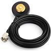 TengKo NMO Supporto Magnetico 16 piedi Antenna Cavo Tetto o tronco per radio mobili PL259 Connettore per Kenwood Vertex Icom Mobile Radios (Nero)