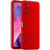 HULLIN Custodia per Telefono in Silicone Colorato, Adatta per Samsung Galaxy Note10 (6.3) - Rosso Cina
