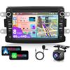 VECHTEL 4G 64G VECHTEL 7Autoradio Bluetooth per Renault Dacia Duster Sandero Dokker Logan Lodgy Captur Carplay Android Auto,Android 15,DSP EQ,Wifi GPS Navi,Mirror link,RDS/FM Radio con Retrocamera AHD