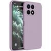 HAFFAN Custodia in Silicone TPU Compatibile con HONOR X8a (6.7 inches), Cover Case Protettiva per Cellulare - Erba Viola