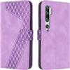 OKZone Cover per Xiaomi Mi Note 10/Mi Note 10 PRO/Xiaomi Mi CC9 PRO, Custodia a Libro in Pelle Protettiva Folio Portafoglio con Chiusura Magnetica e Slot per Carte Wallet Case Flip Cover (Porpora)