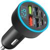 Supecesorio Caricabatteria da auto da 66 W USB C con 6 porte [2PD 30 W + 2USBA 3.1A+1Super+1SCP/QC3.0], adattatore USB per auto con voltmetro LED, compatibile con dispositivi Android, Galaxy Phone