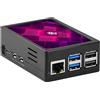 Aurevita Per schermo Raspberry Pi, touchscreen resistivo da 3,5, mini monitor, display 320x480 pixel, con custodia e ventola (monitor per Pi 5)