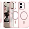 YUANDMI Custodia per iPhone 11 Compatibile con MagSafe, Custodia per iPhone 11 Case Magnetica Leggera Sottile Matte Touch, Anti Giallo Antiscivolo Antigraffio, Antiurto, Rosa