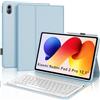Occtingkind Custodia con Tastiera Bluetooth per Xiaomi Redmi Pad 2 Pro & Poco Pad M1 (2025) 12,1, Italiano QWERTY, Senza Retroilluminazione e Senza Touchpad, Azzurro Cielo