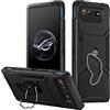 HARUINO Cover per Asus ROG Phone 7 Custodia ROG Phone 7 Ultimate Cellulare Protezione con Supporto Rotante a 360 Gradi, Militare Antiurto Bumper TPU Silicone Fotocamera Protettiva Case, Nero