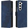 OKZone Cover per Samsung Galaxy Z Fold 6,Custodia a Libro in Pelle Protettiva Folio Portafoglio con Chiusura Magnetica e Slot per Carte Wallet Case Flip Cover(Blu)