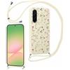 Xylota Cover Cordino per Samsung Galaxy A57 5G 6,7, Aesthetic Disegni Floreale Custodia con Corda Collana Tracolla Laccio, Ultra Sottile Silicone Morbido TPU Bumper Antiurto Protettiva Case, Viola