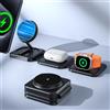 Hinyx Caricature wireless 3 in 1, Caricatore Base Ricarica per iPhone 14/15/13/12/Pro, Caricatore Pieghevole Magnetico Per Air Pods 3/2/pro, for Apple iWatch Series Ultra/SE/S8/8/7