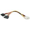 KALEA-INFORMATIQUE Cavo adattatore per alimentare un disco rigido o un CD-ROM MOLEX a 4 punti maschio a 2 alimentatori SATA a 15 punti femmina.