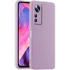 HULLIN Custodia per Telefono in Silicone Colorato, Adatta per Xiaomi MI 12 / Xiaomi MI 12X (6.28) - Erba Viola