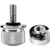 T TAKONE Accessori per Harley Davidson, 1 set di viti per sella moto in alluminio, con clip a C e vite zigrinata per un fissaggio sicuro del sedile della moto (argento)