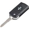 onetop1 Guscio per chiave telecomando pieghevole con 2/3 pulsanti per Mazda 2 3 5 6 CX-7 / CX-9 / MX-5 con lama non tagliata di ricambio (2Button)
