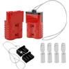 Kahaybeall 2 Pezzi, Rapide Connecteur Batterie, 175A Connettori per Batteria a Connessione Rapida, Adatti per Cavo 1/0 AWG, Tensione 12-36V, per Auto, ATV, Motori, Rimorchi e Verricelli, Rosso
