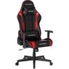 DXRacer Prince L PF132 - Sedia da gaming, da ufficio, con funzione basculante, regolabile in altezza, per PC, ergonomica, colore: Nero/Rosso