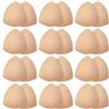 Geyoga 12 Paia di Inserti triangolari per Reggiseno Sportivo Push up Reggiseno Reggiseno Inserto pastiglie Rimovibili - Beige - M