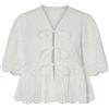YAS Y.A.S Yascornelia 2/4 Tie Top S. Noos, Stella Bianca, 46 Donna