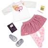 OG DOLLS Our Generation - La carina dell'aula - Tenue d'école - Accessori per l'aula - Vestiti per bambole da 46 cm - Gioco di finzione - Giocattolo per bambini dai 3 anni in su