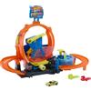 Hot Wheels City - Loop autolavaggio, set con pista ad anello e autolavaggio con serbatoi di acqua calda e fredda, 1 macchinina in scala 1:64 inclusa che cambia colore durante la corsa, JTC56