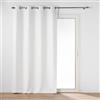 Douceur d'Intérieur Chinea Tenda Oscurante con Occhielli, 135 x 240 cm, Bianco, Chambray Tinta Unita