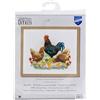 VERVACO Kit Punto Croce Contato GALLO E GALLINE Decorativi Per Pareti ca. 32 x 26 cm Set Fai Da Te Creativo Adulti Casa Decor Arte Da Parete Kit Per Hobby Cross Stitch