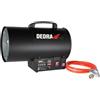 Dedra Ventola di riscaldamento a gas 27 kW DEDRA DED9943ADE 300 m³/h, accensione piezoelettrica, gamma di temperatura di funzionamento: 20-50°C, ventilatore integrato, sistemi di sicurezza, mobile ed