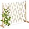 Relaxdays Grigliato in Legno per Rampicanti, Allungabile 275 cm, Graticolato per Piante Giardino Balcone, Marrone Chiaro