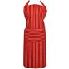 DII Chef Stripe Kitchen - Grembiule da cucina, in cotone, colore: Rosso Tango