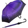 happy rain Ombrello automatico nero viola Funky Glitter