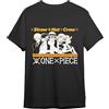Comic Studio One Piece Maglietta | Licenza Ufficiale | Affe D. Ruffy, Zoro, Sanji, Nami, Usopp | Unisex | Nero | M T-Shirt, M