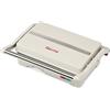 Girmi TS15 Griglia Elettrica, 900W, Piastre Antiaderenti 23 x 14 cm, Apribile a Libro 180°, Manico Antiscottatura, Cassetto per Raccolta Liquidi, 2 Spie di Funzionamento, Beige Opaco