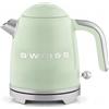 SWEISS Bollitore elettrico vintage KTS7, 1 L, acciaio inossidabile,compatto,pratico, 1000 W, ebollizione rapida, indicatore livello dell'acqua graduato,spegnimento automatico,base girevole 360°, verde