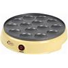 Bestron macchina per poffertjes dal design retrò, mini crepes, specialità olandese, macchina per pancake con rivestimento antiaderente e spia luminosa, collezione Sweet Dreams, colore: giallo