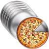VEGOATY Set di 6 teglie per pizza in acciaio inox, rotonde da 20 cm, in acciaio al carbonio rivestito, sane e atossiche, facili da pulire e lavabili in lavastoviglie